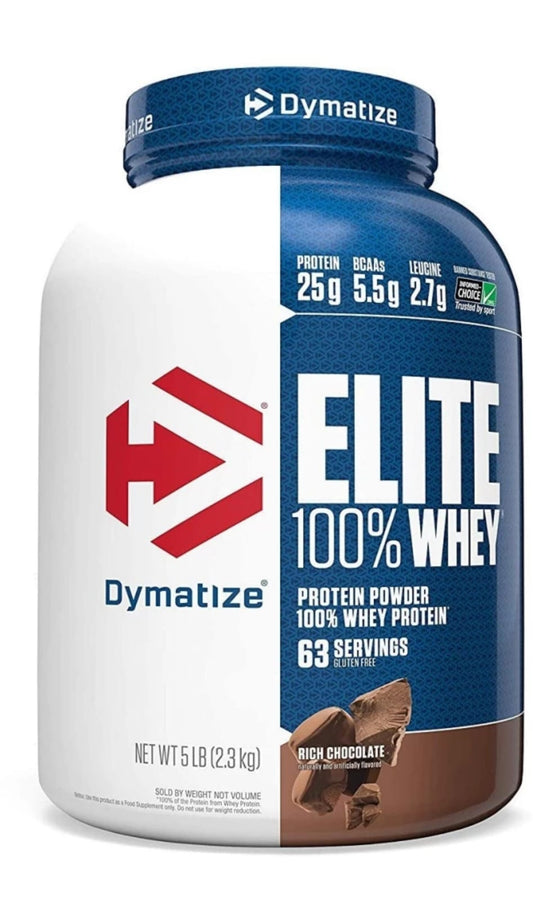 Dymatize elite 100% whey protein, ( 5lbs, roch chocolate)